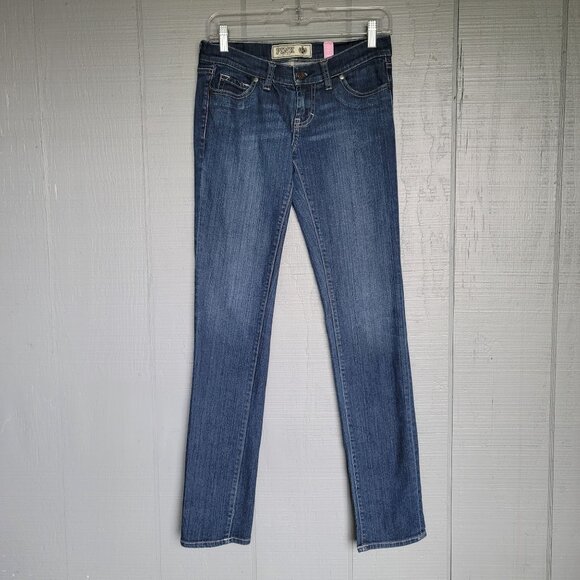 PINK Victoria's Secret Low-Rise Straight Leg Denim Jeans. Size 2 - Picture 1 of 8